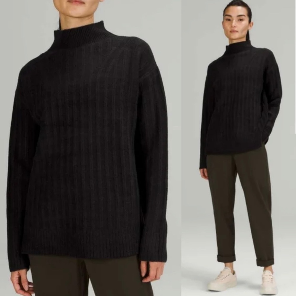 Lululemon Wool Blend | Twin Rib | Turtleneck |Sweater | Long sleeve | Womens